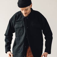 Jan-Jan Van Essche Jacket #34, Black Melange Cotton/Wool Canvas