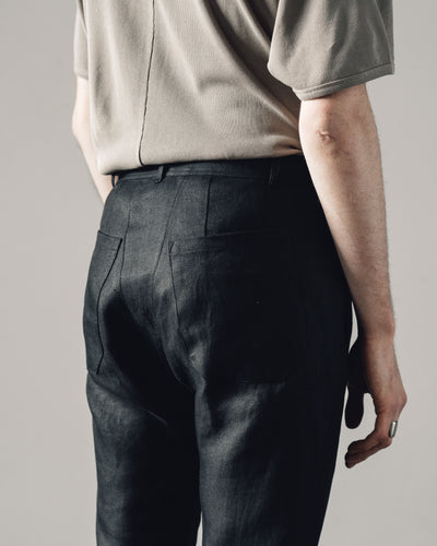 Jan-Jan Van Essche Trouser #49, Black Hemp