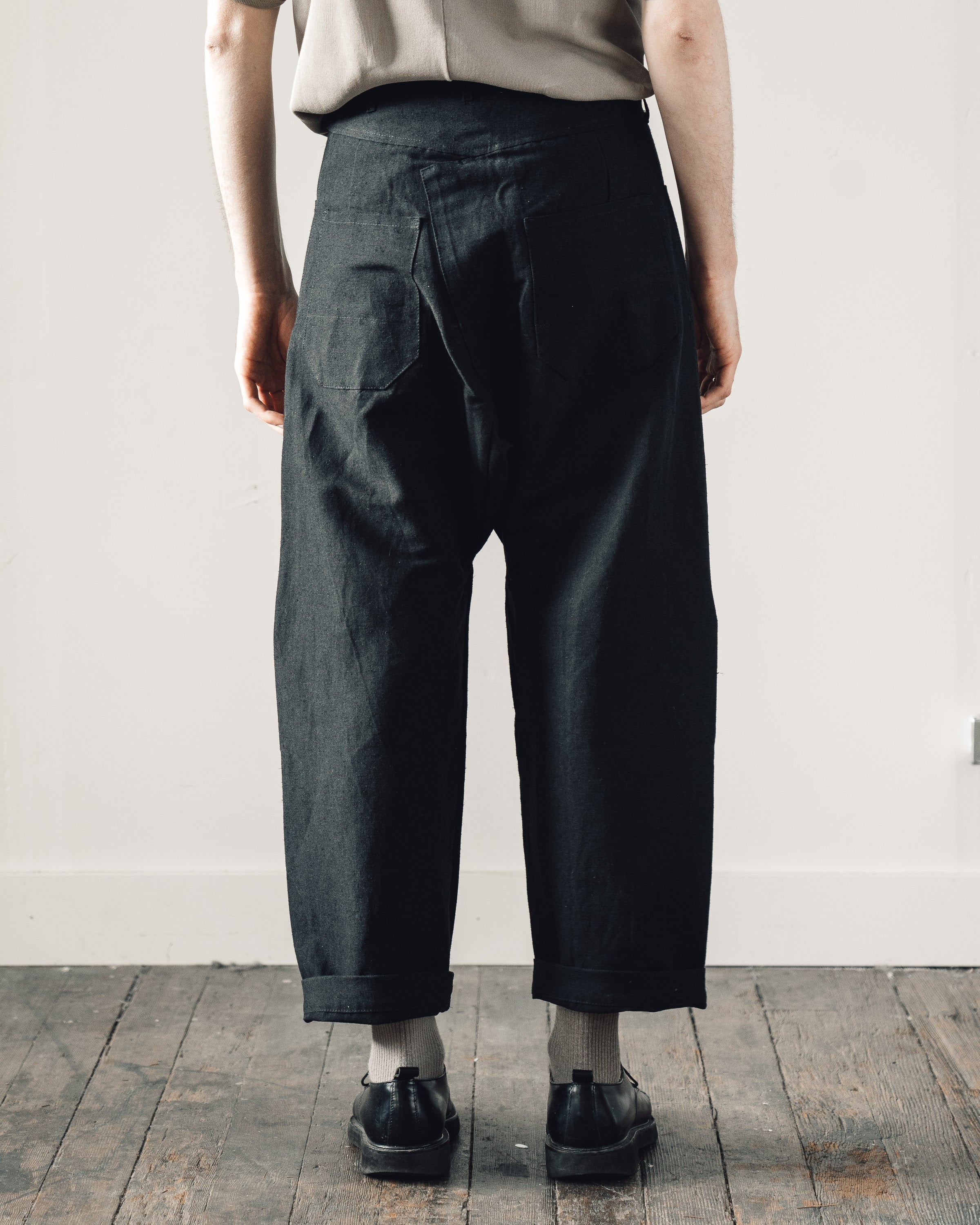 Jan-Jan Van Essche Trouser #53, Black Bamboo – Glasswing