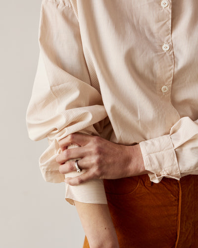 Jesse Kamm Alberta Shirt, Buff Stripe