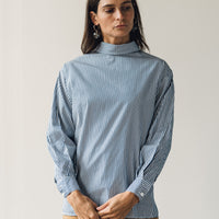 Jesse Kamm Box Turtleneck, Thin Stripe