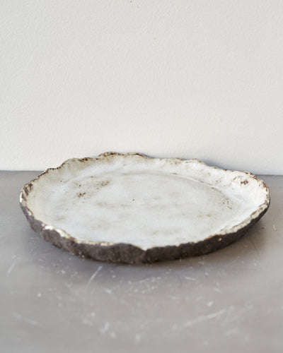 Jojo Corväiá Carved Ceramic Planter with Saucer, V-1127