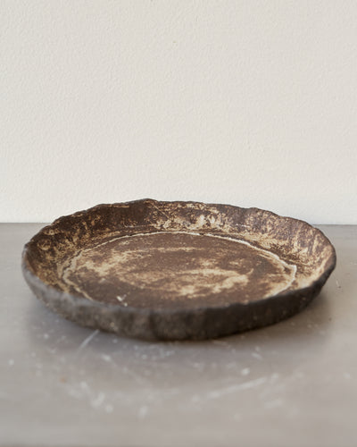 Jojo Corväiá Carved Ceramic Planter with Saucer, V-1135