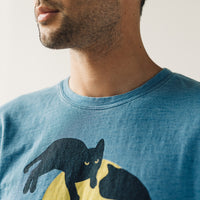 Kapital Catpital Tee, Indigo