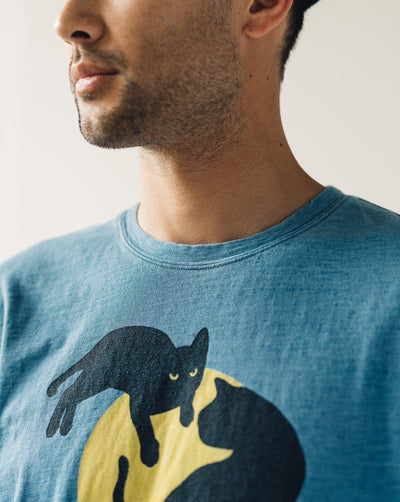 Kapital Catpital Tee, Indigo