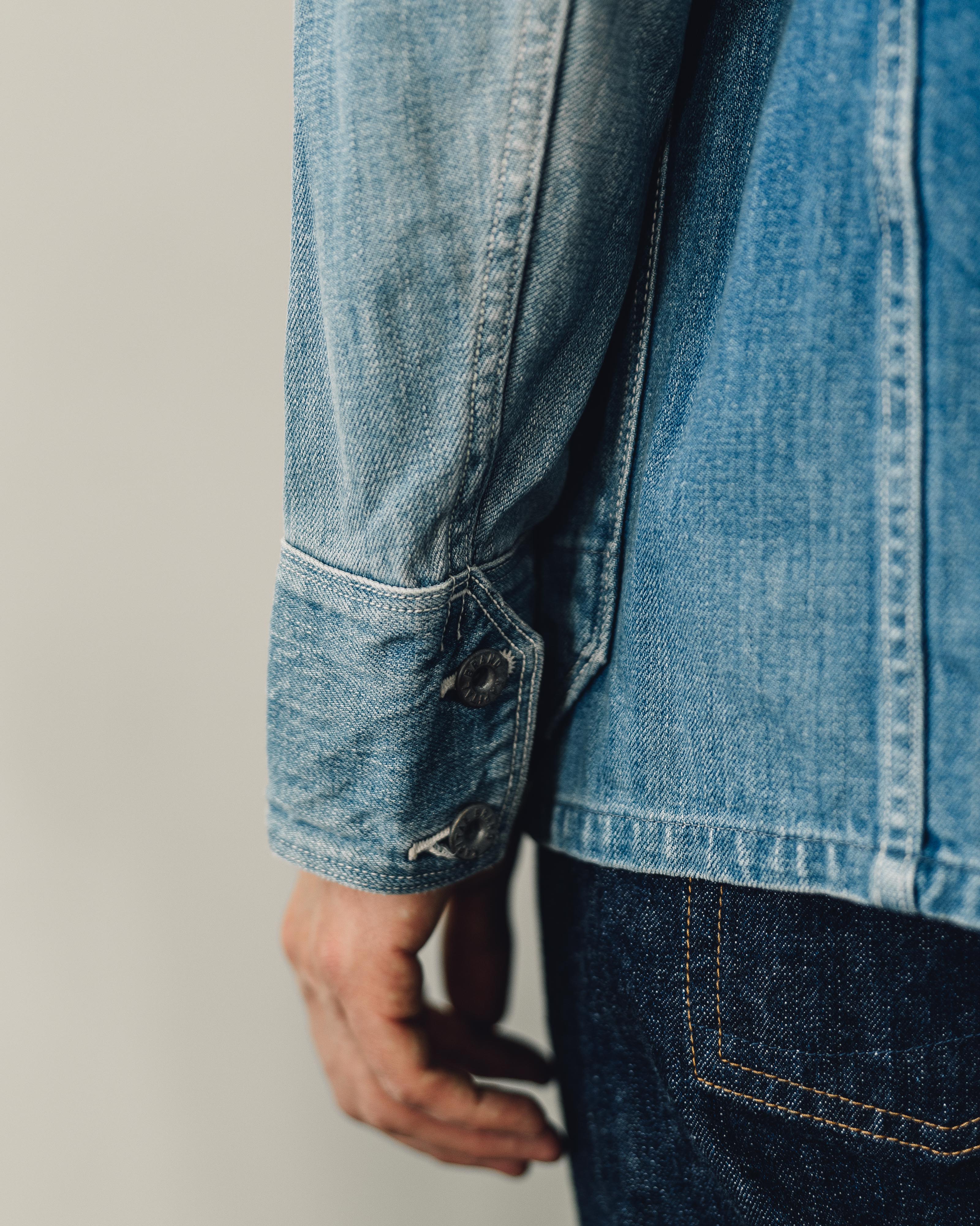 小物 KAPITAL Kapital 12oz Denim Cactus Coverall, Midtone – Glasswing