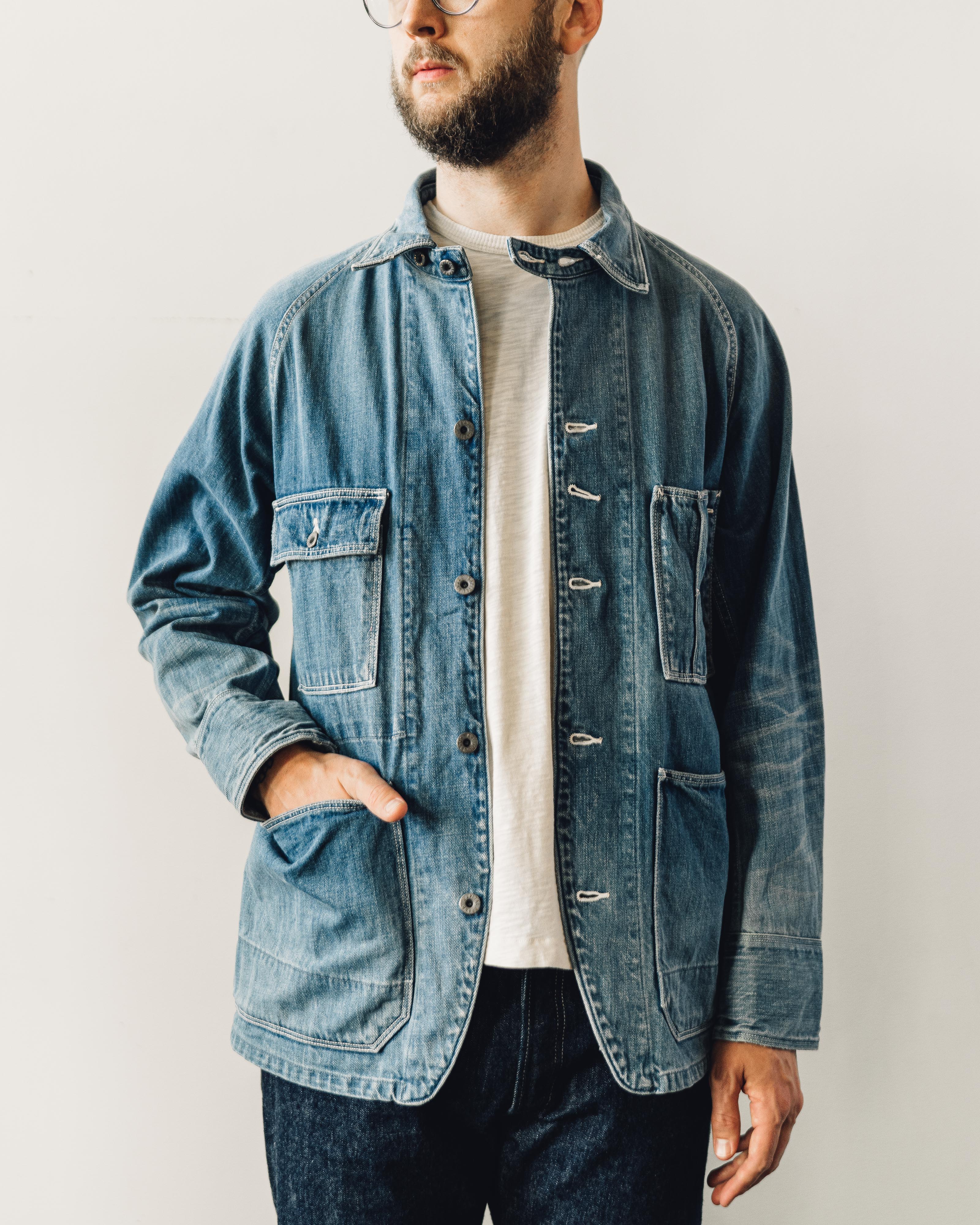 Kapital 12oz Denim Cactus Coverall, Midtone | Glasswing