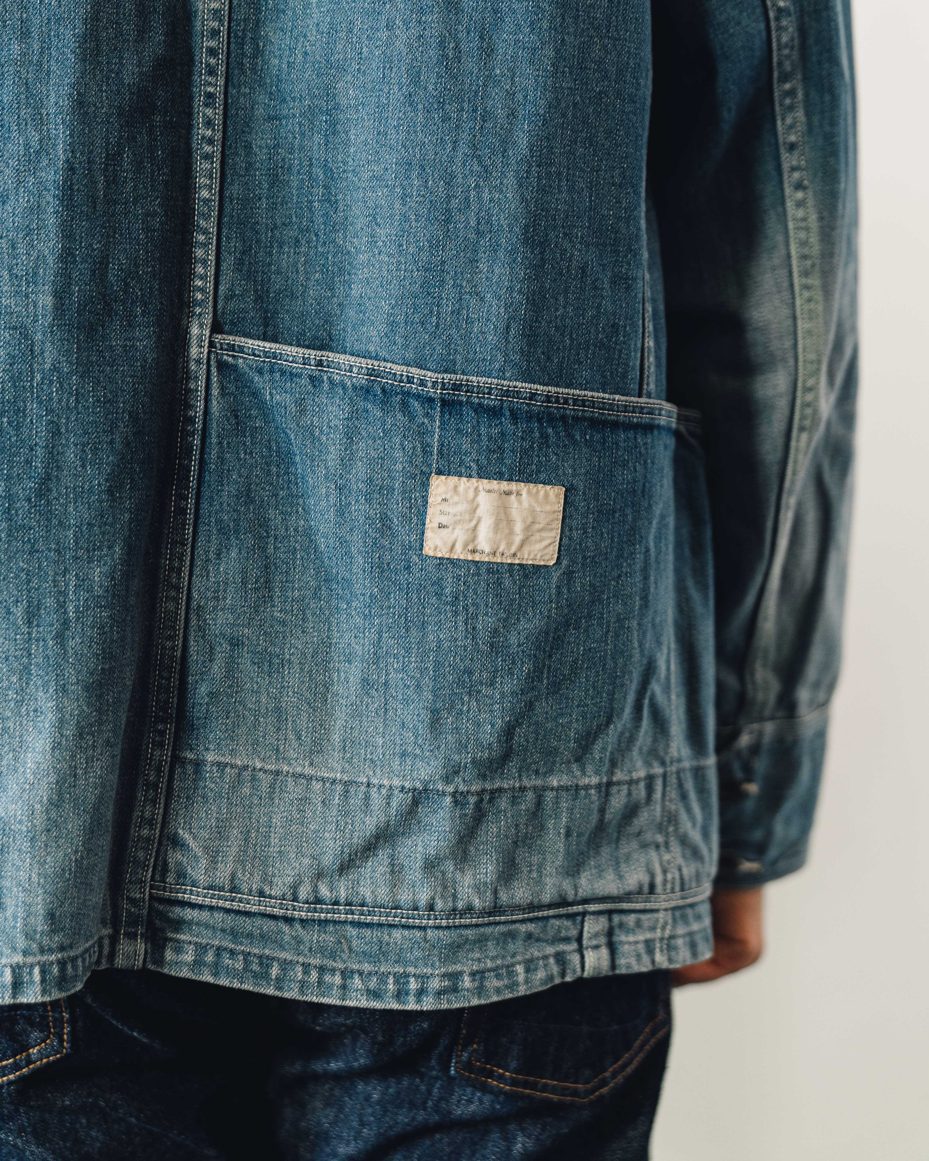 小物 KAPITAL Kapital 12oz Denim Cactus Coverall, Midtone – Glasswing