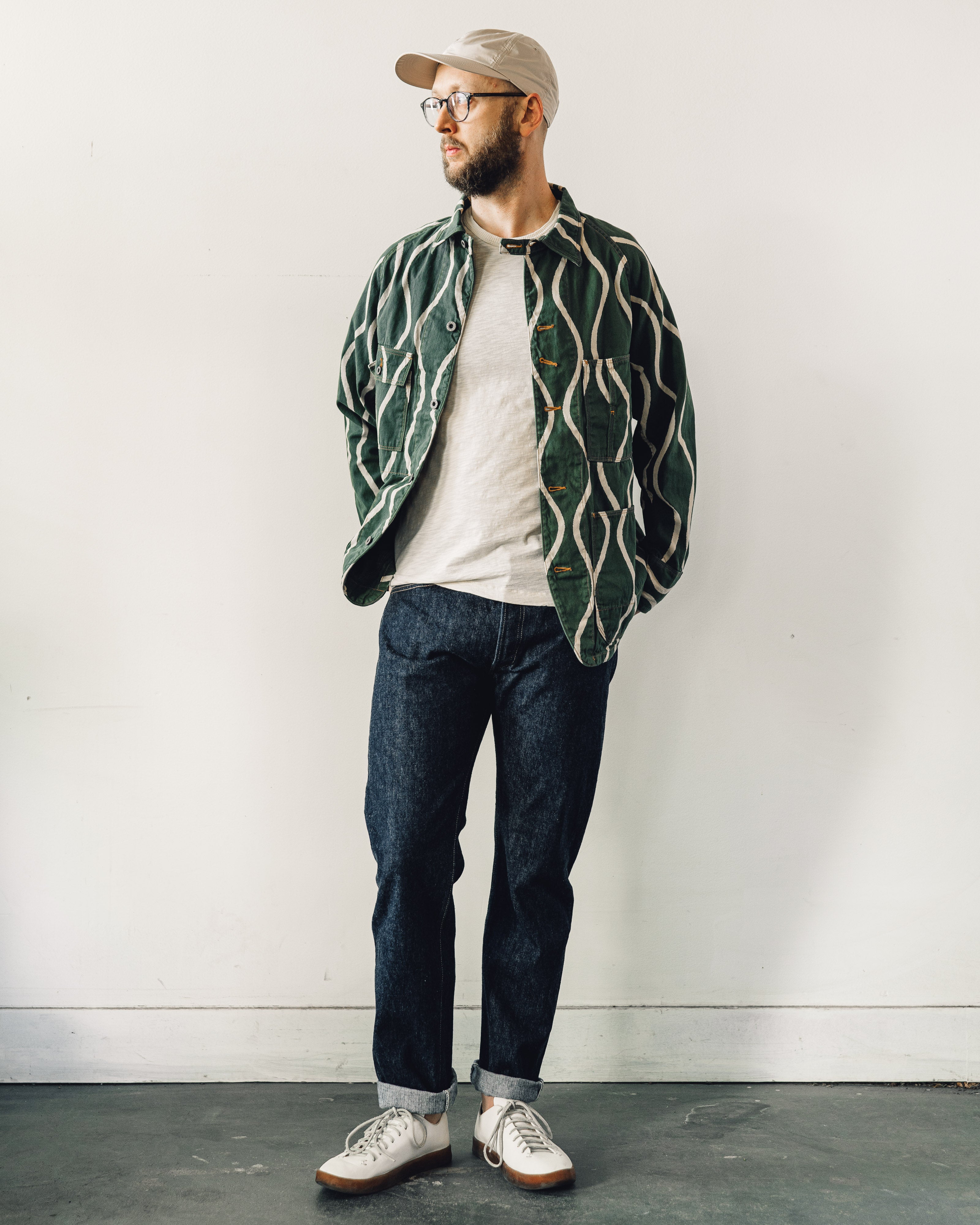 Kapital Unisex Sickness Stripe Cactus Jacket, Green – Glasswing