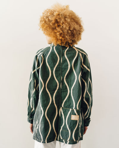 Kapital Sickness Stripe Cactus Jacket, Green