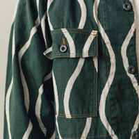 Kapital Unisex Sickness Stripe Cactus Jacket, Green