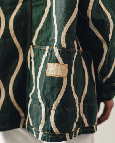 Kapital Sickness Stripe Cactus Jacket, Green