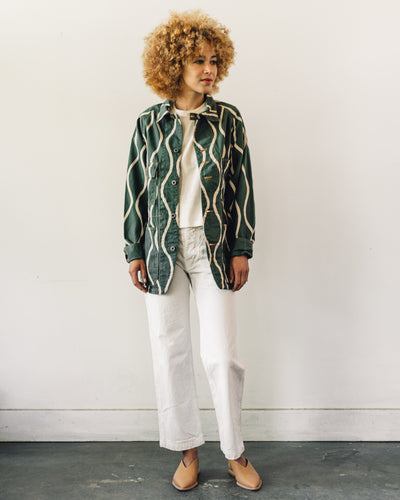 Kapital Sickness Stripe Cactus Jacket, Green