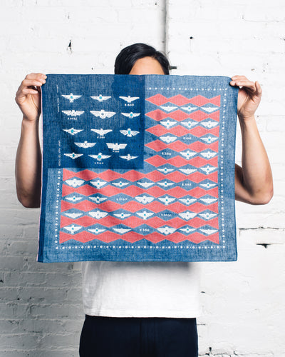 Kapital Dischardge Selvedge Bandana, Flag Harvey