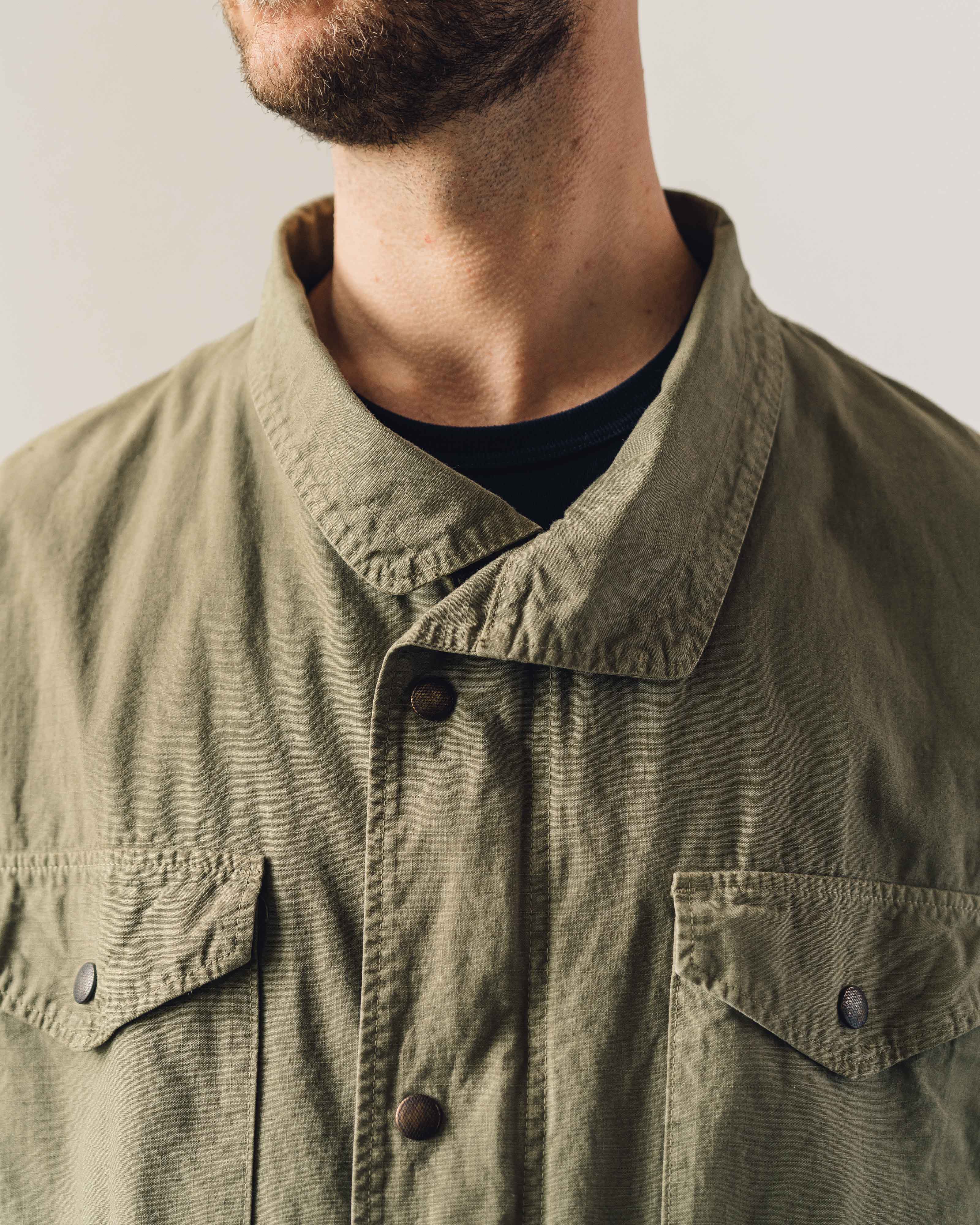 Kapital Ripstop Field Coat Unisex, Khaki – Glasswing