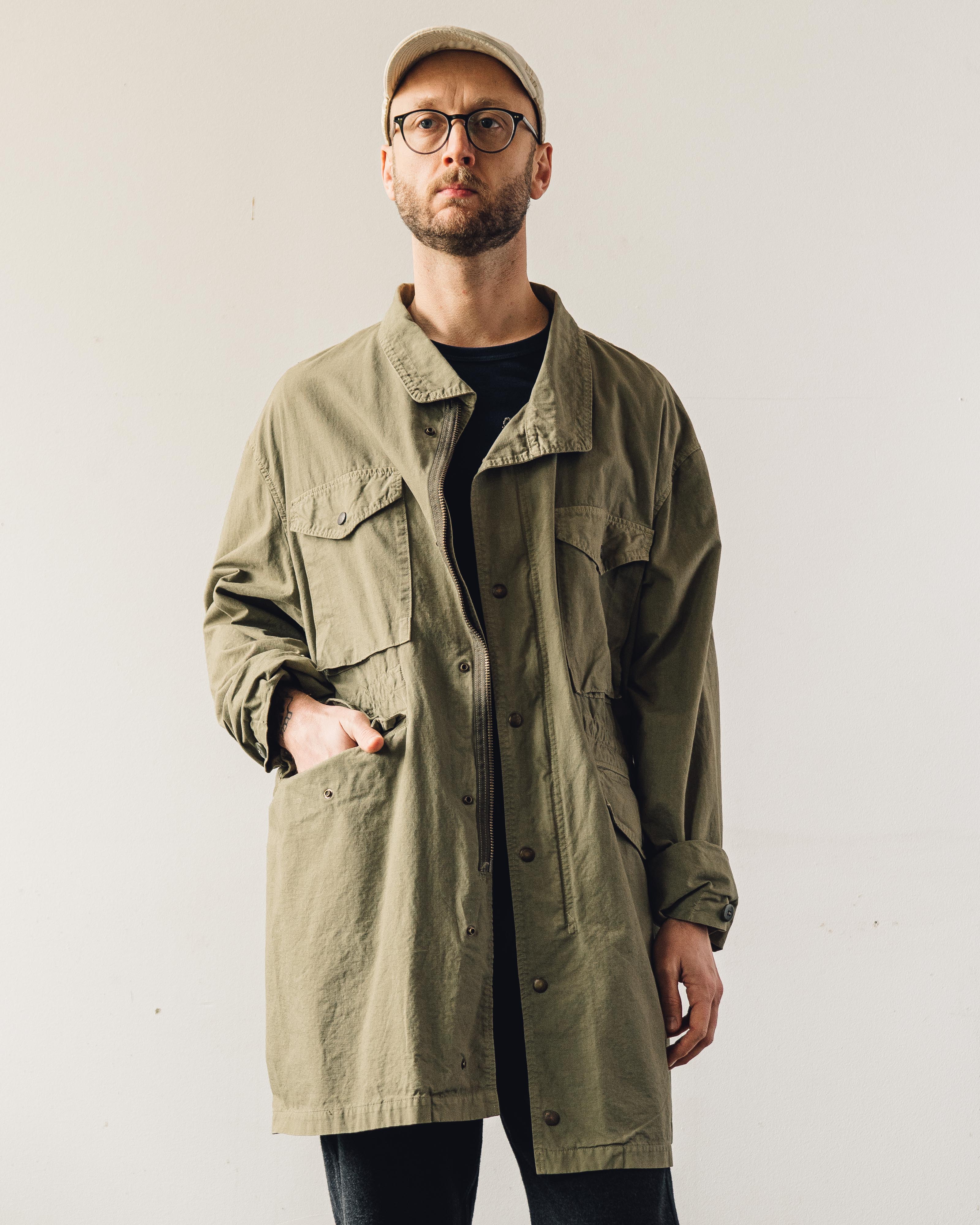 Kapital Ripstop Field Coat Unisex, Khaki – Glasswing