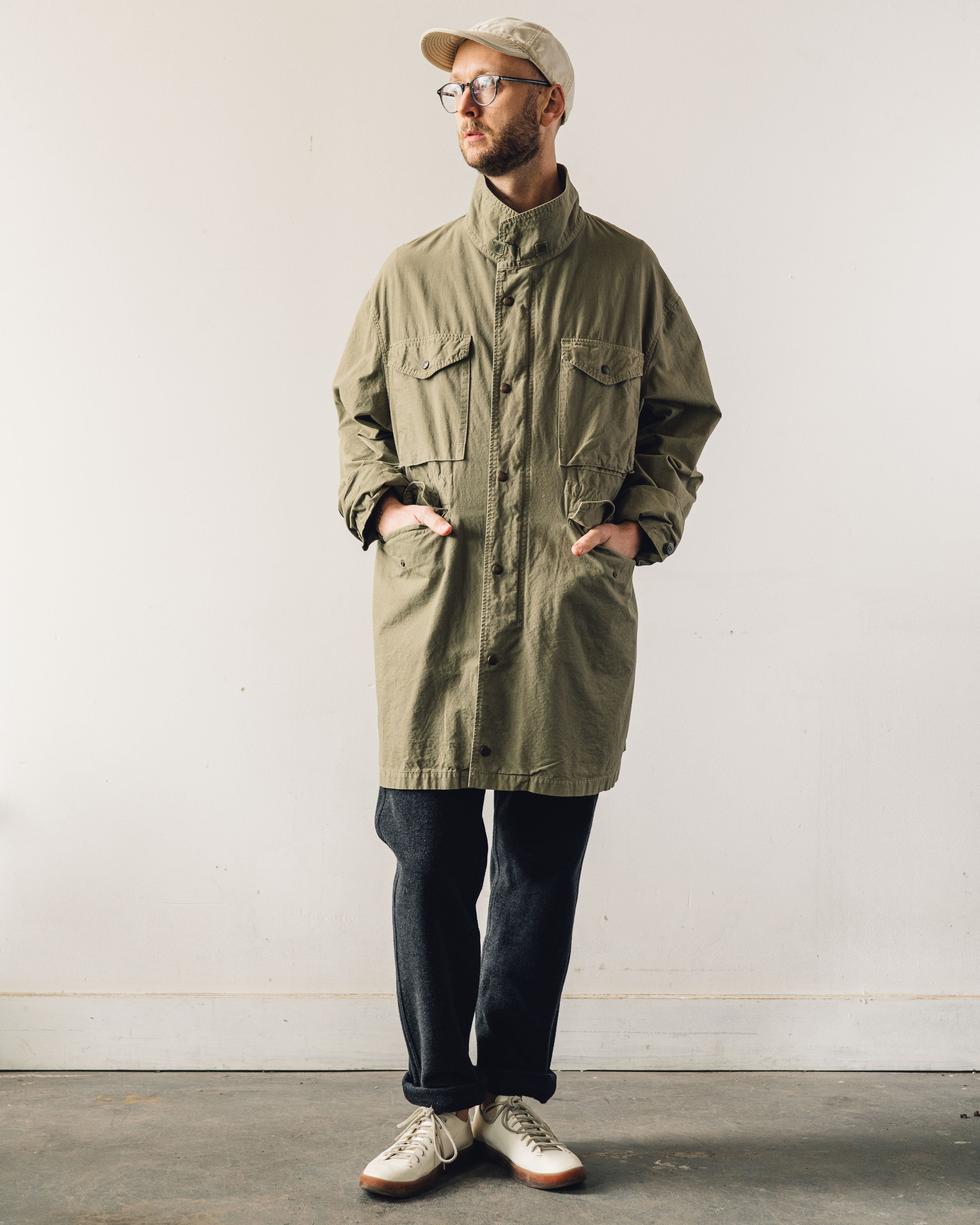 Kapital Ripstop Field Coat Unisex, Khaki – Glasswing