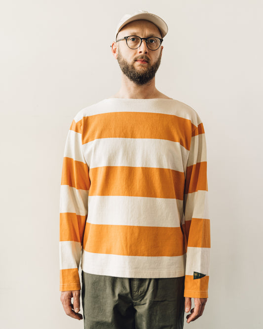 Kapital Unisex Tenjiku Boat Neck Tee, Orange