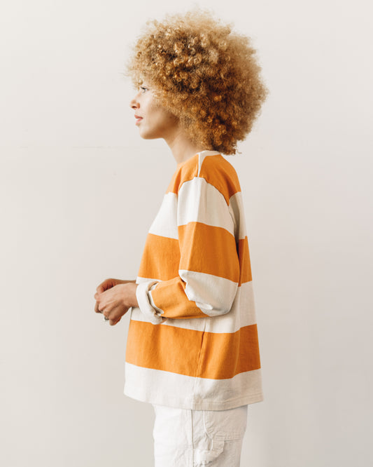 Kapital Tenjiku Boat Neck Tee, Orange