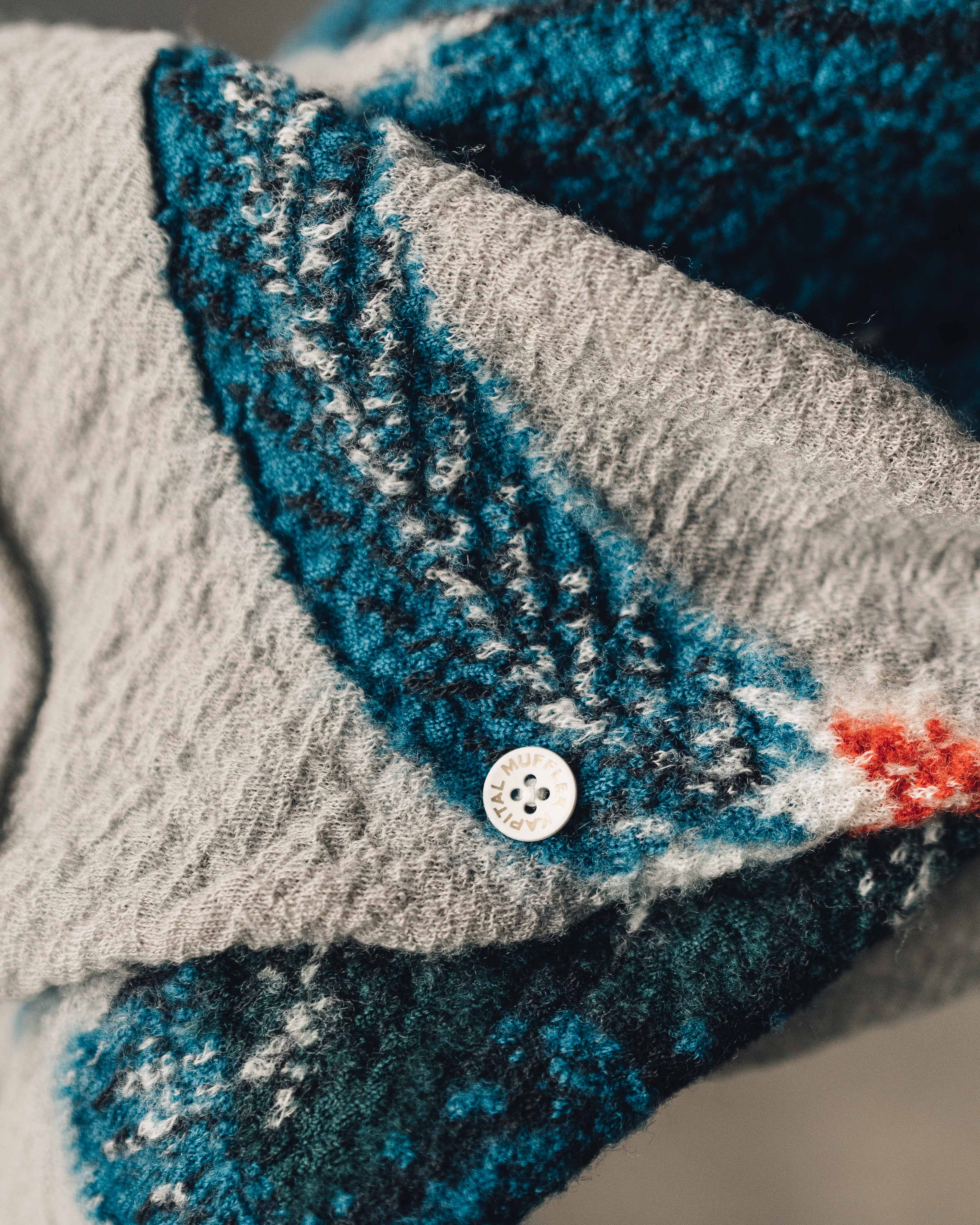 Compressed Wool Bandana Scarf by Kapital- La Garçonne