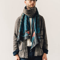 Kapital Compressed Feather Wool Scarf, Charcoal