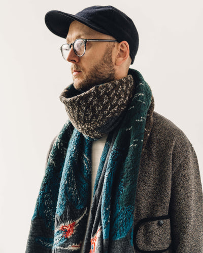 Kapital Compressed Feather Wool Scarf, Charcoal