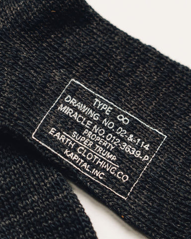 Kapital 56 Yarns Cotton Military Socks, Black