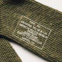 Kapital 56 Yarns Cotton Military Socks, Khaki Green