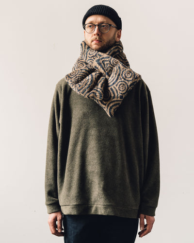 Kapital Maze Fleece Kesa Scarf, Beige