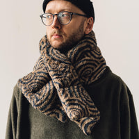 Kapital Maze Fleece Kesa Scarf, Beige