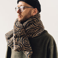 Kapital Maze Fleece Kesa Scarf, Beige