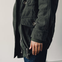 Kapital Vintage Melton Wool Ring Coat, Khaki Green