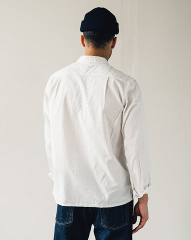 Kapital Ox Cloth Fringed Shirt, White