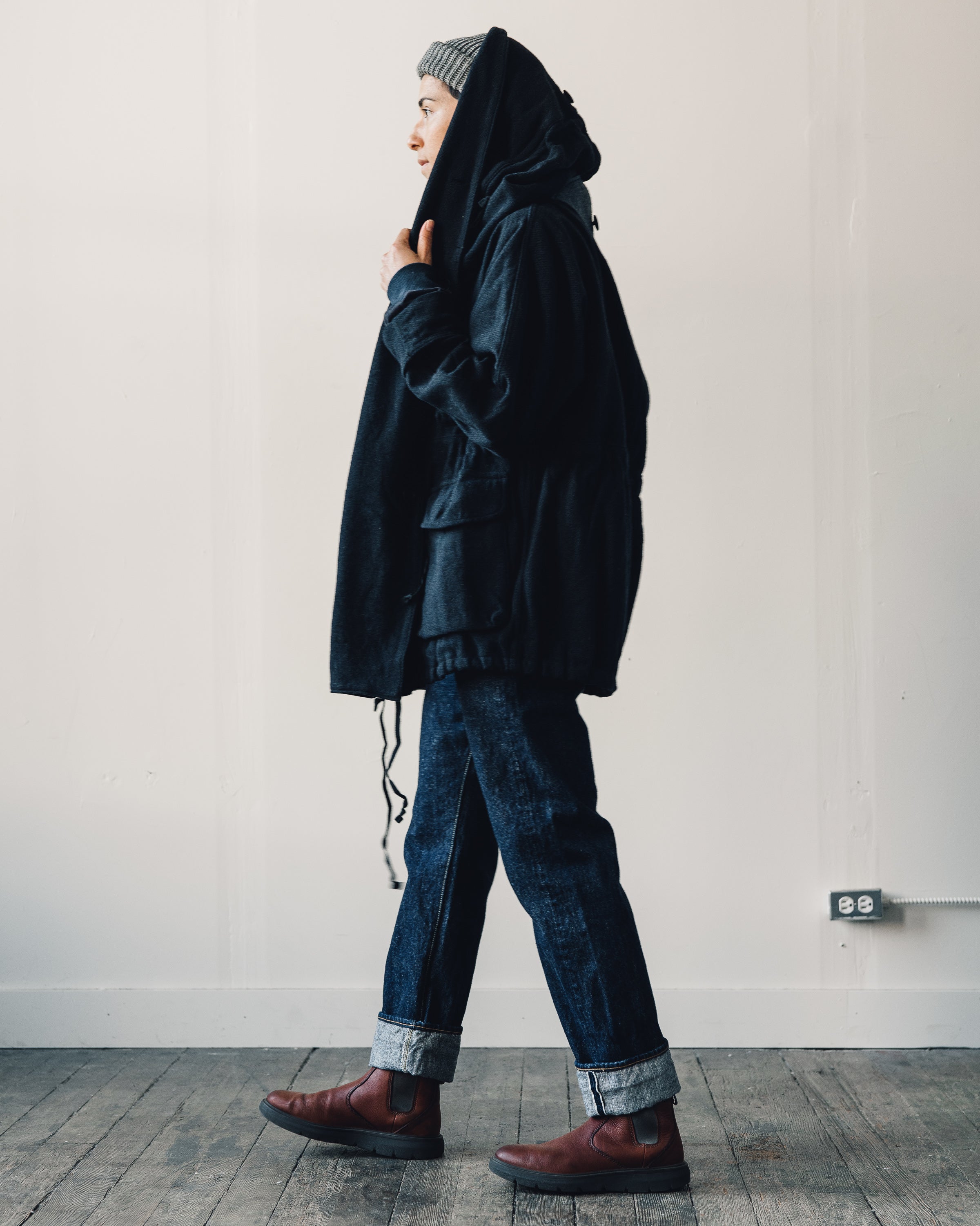 Kapital Vintage Melton Wool Ring Coat, Navy – Glasswing