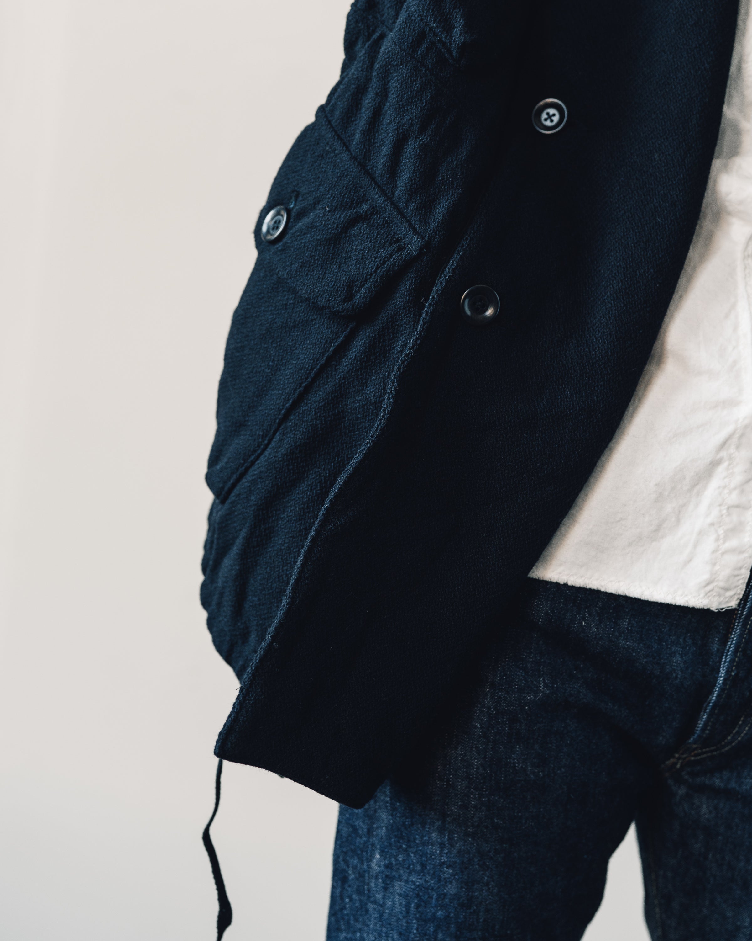 Kapital Vintage Melton Wool Ring Coat, Navy – Glasswing