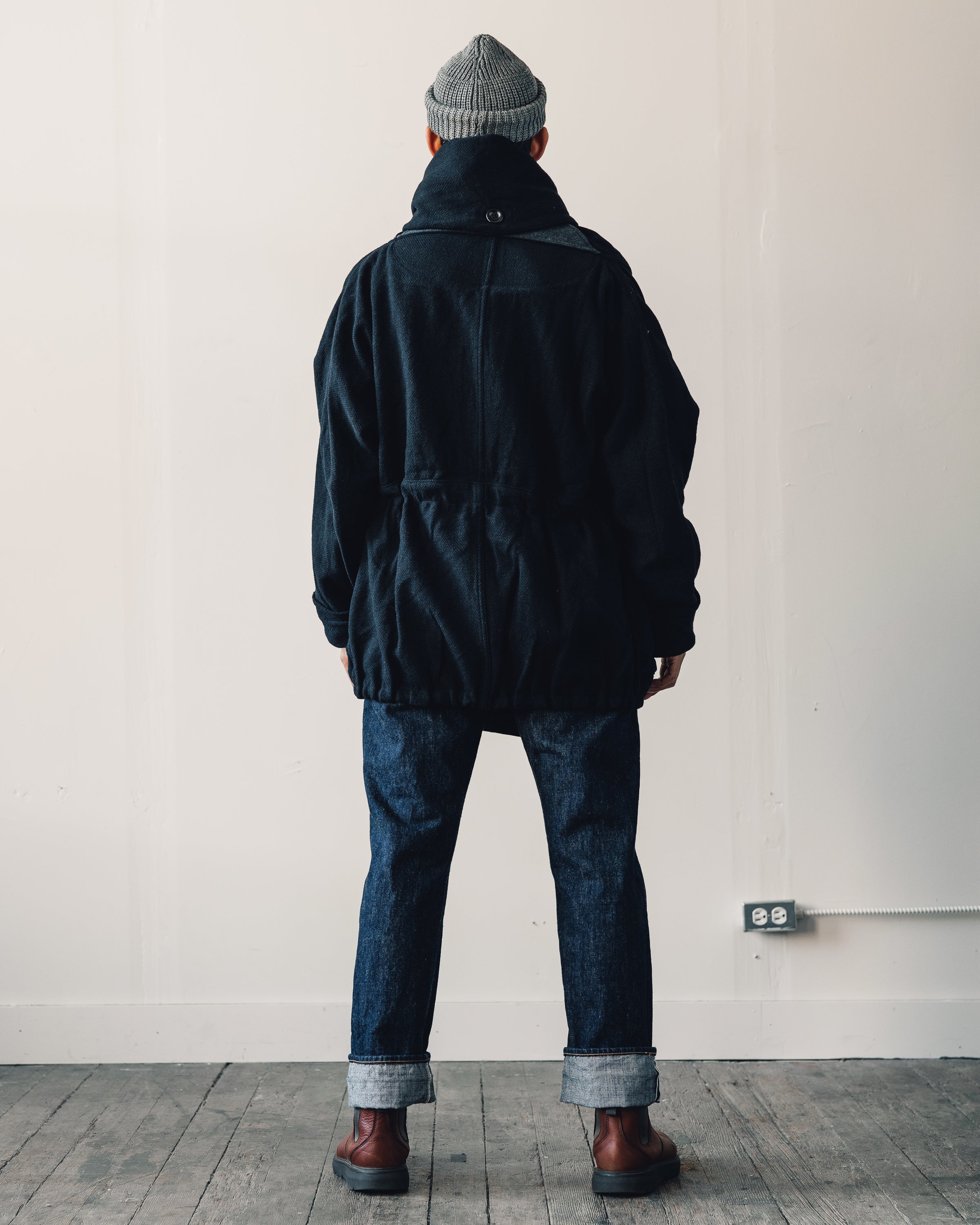 Kapital Vintage Melton Wool Ring Coat, Navy – Glasswing