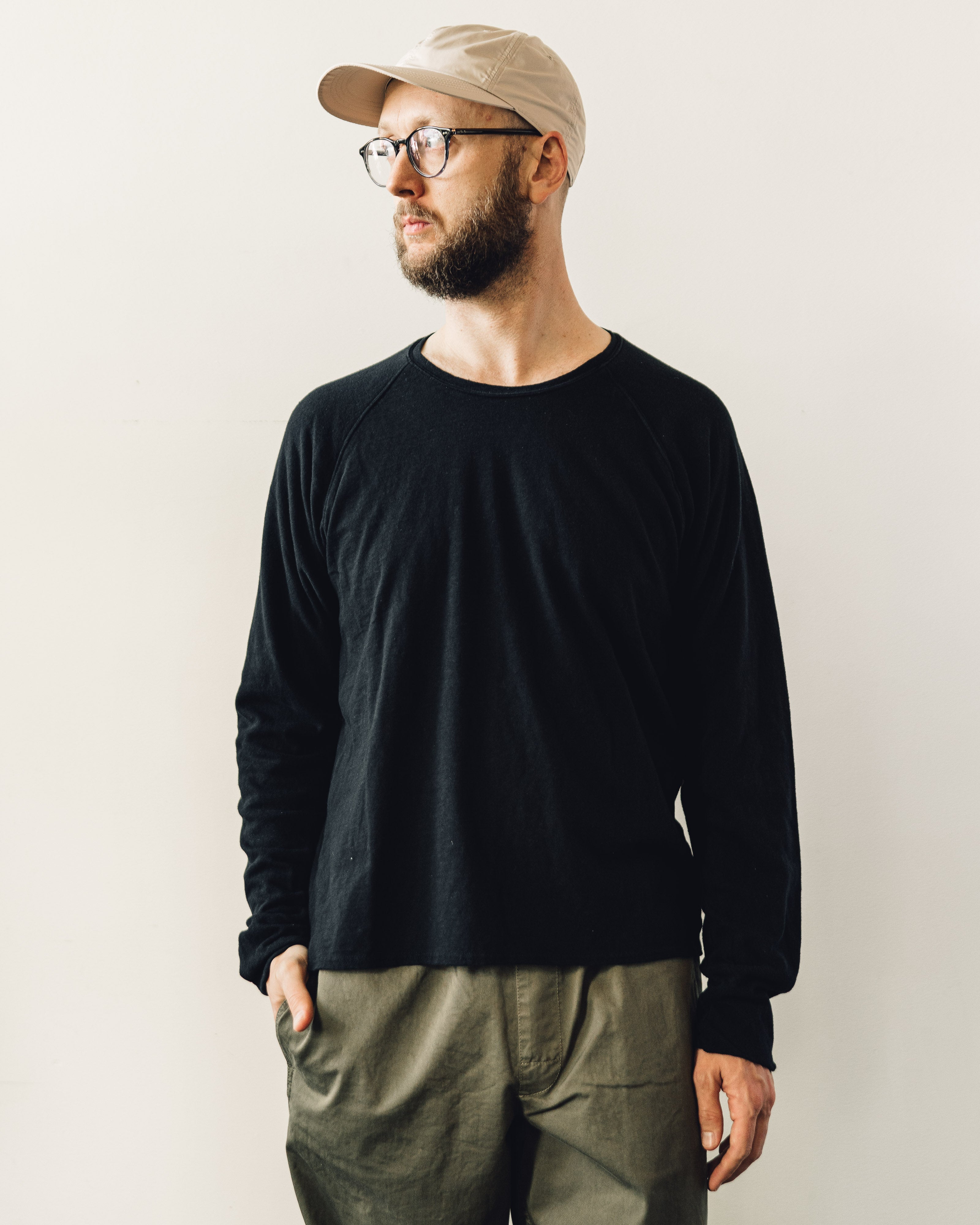 トップス KAPITAL Smiley Raglan Long Sleeve Tee Kapital 20/- Jersey Long Sleeve (CATPITAL Patch) White