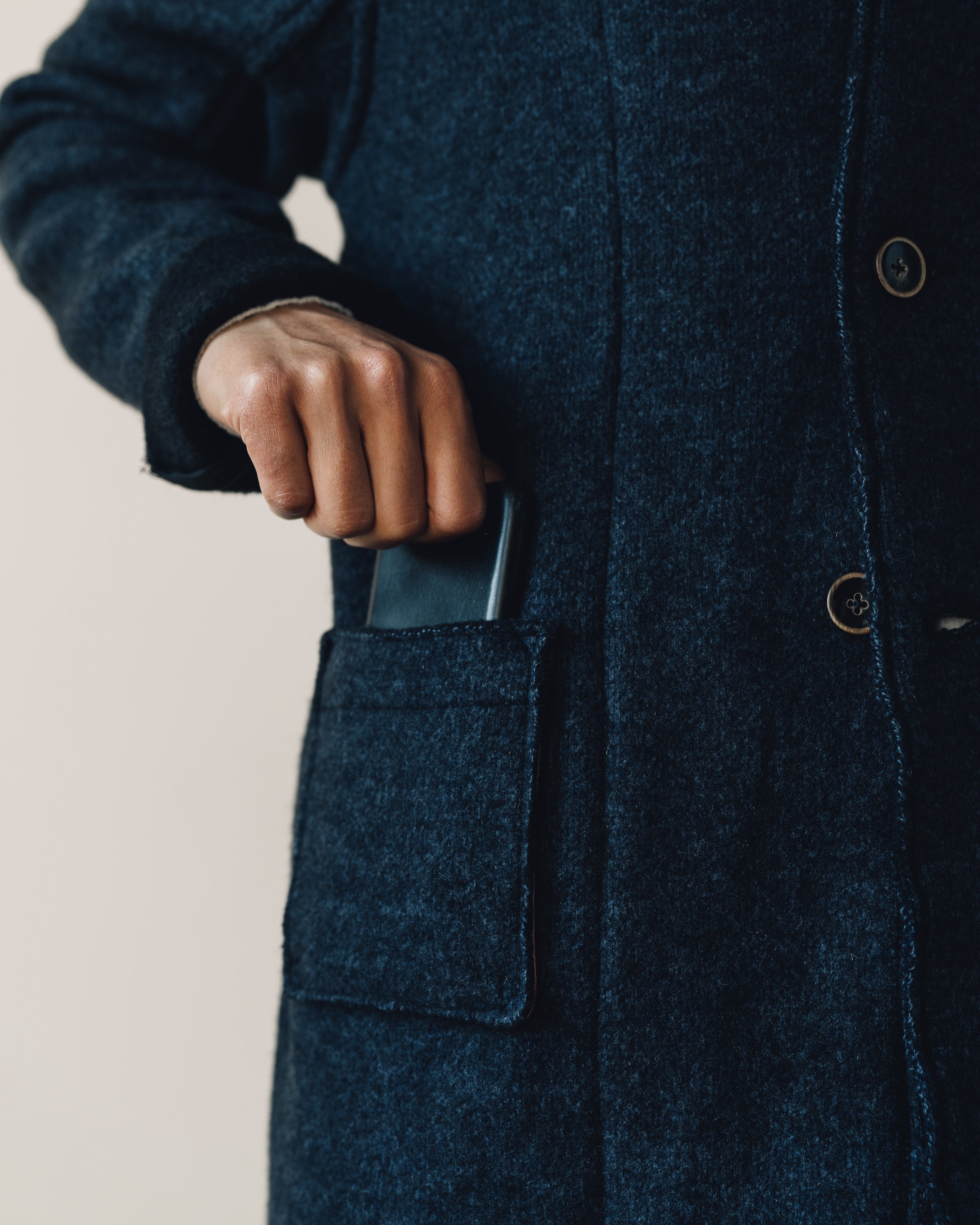 Kapital Tyrol Wool Nomad Jacket, Navy – Glasswing