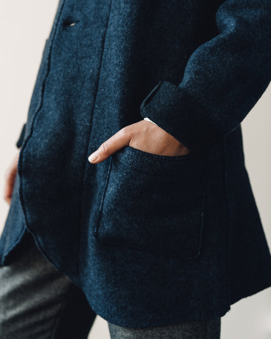 Kapital Tyrol Wool Nomad Jacket, Navy