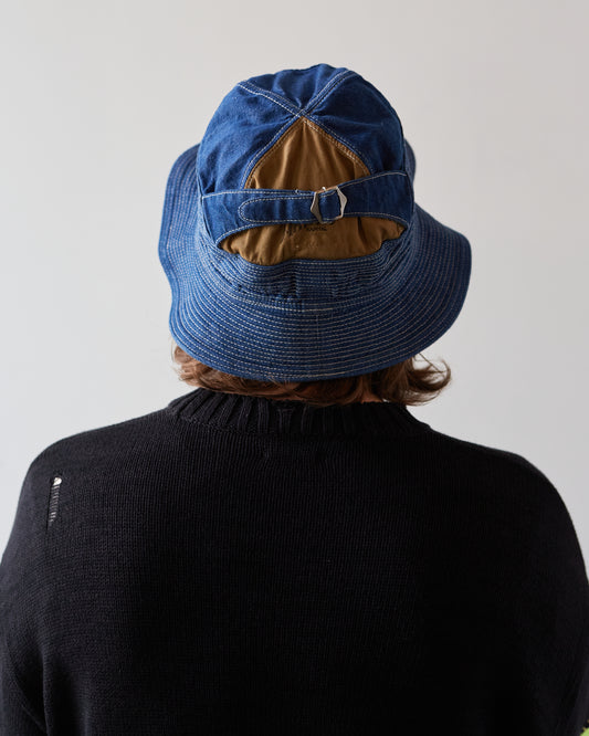 Kapital 11.5oz Denim The Old Man and the Sea Cap, Midtone