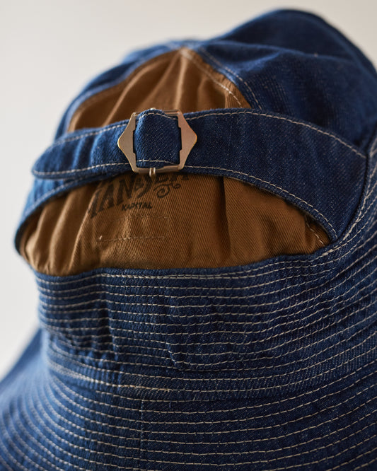 Kapital 11.5oz Denim The Old Man and the Sea Cap, Midtone