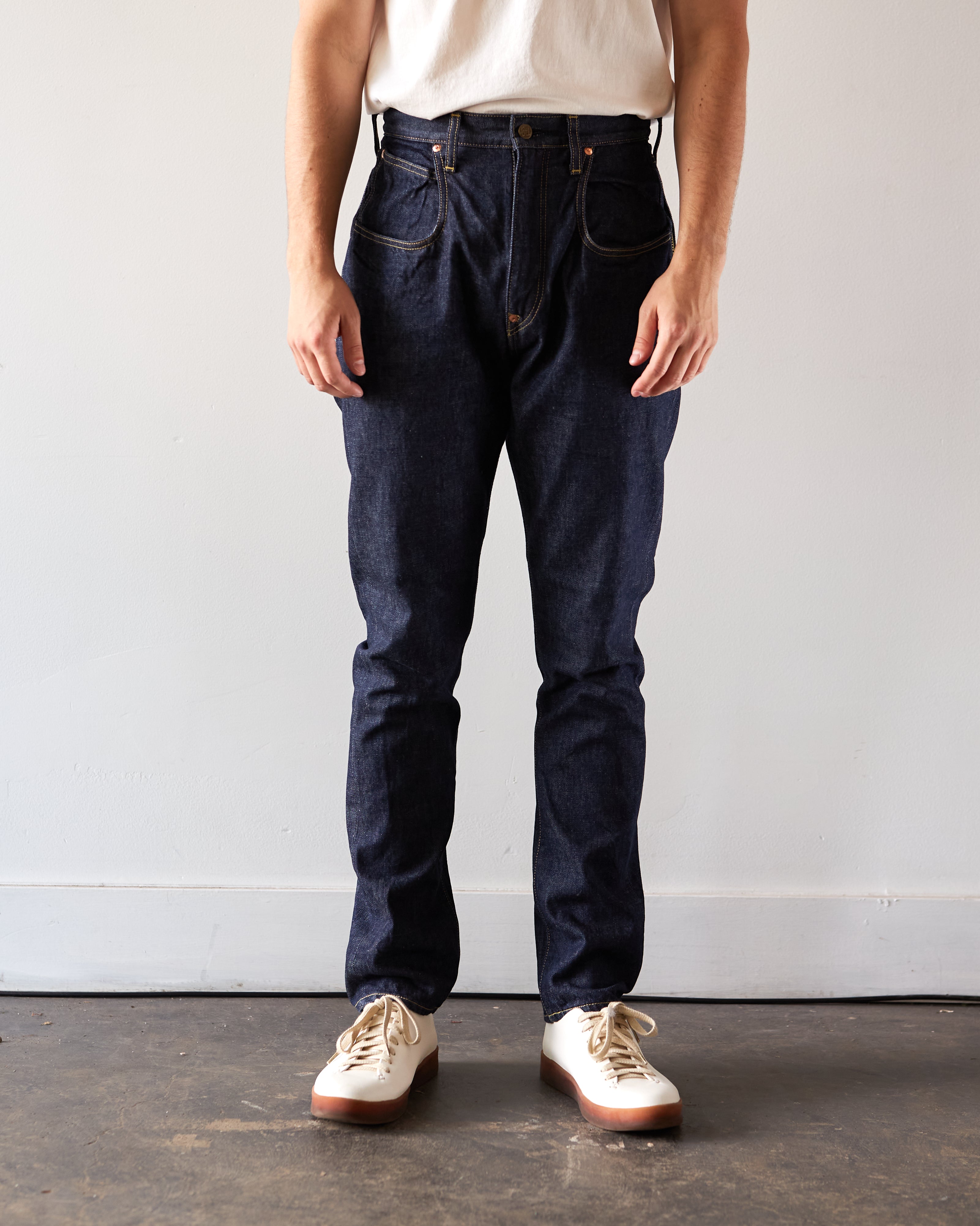 Japanese 14oz Medium Wash Indigo Stretch Jeans - Custom Fit Pants