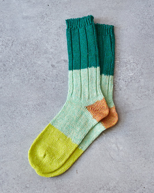 Kapital 56 Yarns Linen Grandrelle Socks, Green