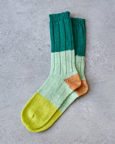 Kapital 56 Yarns Linen Grandrelle Socks, Green