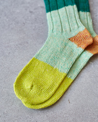 Kapital 56 Yarns Linen Grandrelle Socks, Green