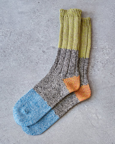 Kapital 56 Yarns Linen Grandrelle Socks, Yellow/Green