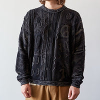 Kapital 7G Boro Gaudy Knit Sweater, Black