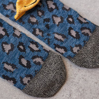 Kapital 84 Yarns Leopard Smilie Socks, Blue