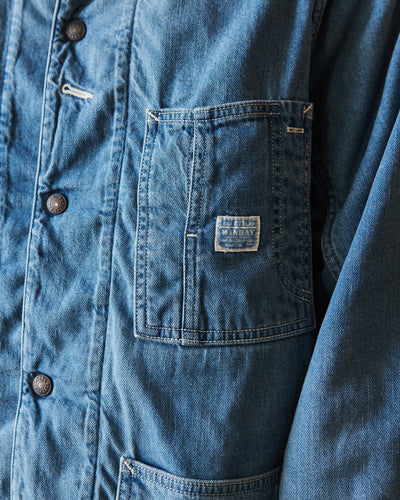 Kapital 8oz Denim Lined Cactus Coverall, Indigo Processed