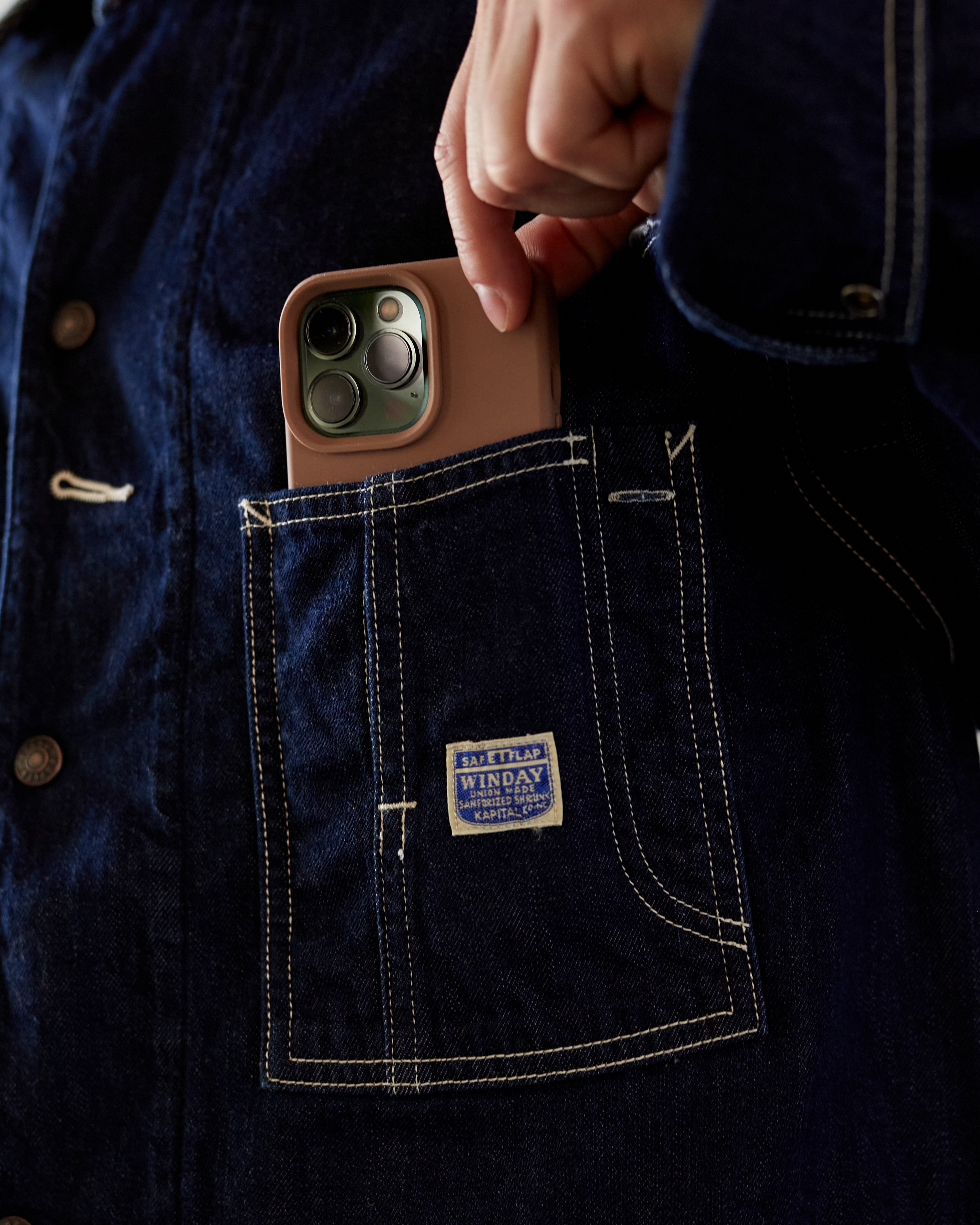 Kapital 8oz Denim Lined Cactus Coverall, One Wash – Glasswing